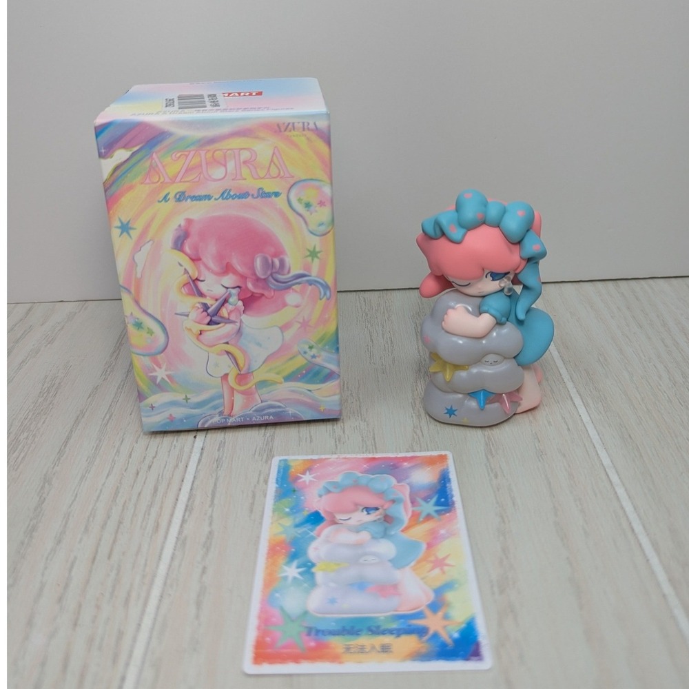 Pop Mart Azura A Dream About Stars Trouble Sleeping Pink Blue Blind Box Figure